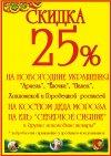 Предновогодние скидки - 25%